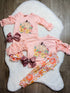 Bowtism Baby Pink Harvest Romper with Matching Bow - Bowtism